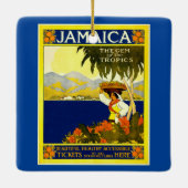Jamaika, Vintage Abbildung Keramikornament (Rückseite)