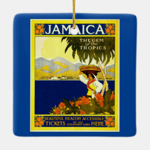 Jamaika, Vintage Abbildung Keramikornament