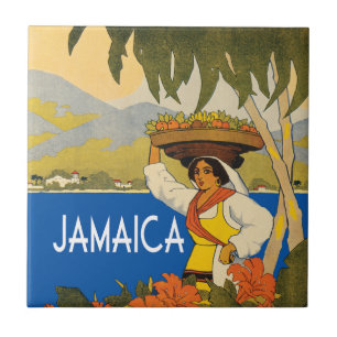 Jamaika Vintage-Reiseillustration im Stil der alte Fliese