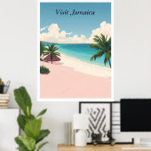 Jamaika Vintage-Reiseillustration Poster (Heimbüro)