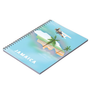 Jamaika Vintage-Reiseposter Notizblock
