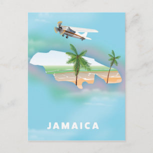 Jamaika Vintage-Reiseposter Postkarte