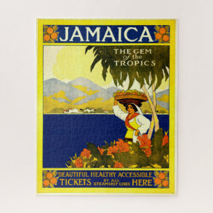 Jamaika, Vintage Reiseposter Puzzle