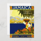 Jamaika, Vintage Travel Poster Postcard Postkarte (Vorne/Hinten)