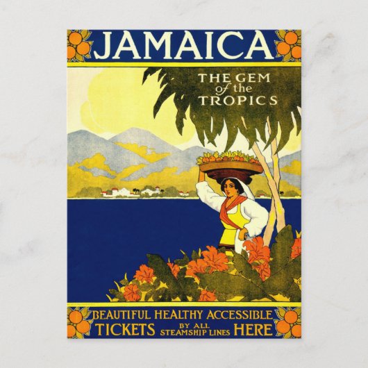Jamaika, Vintage Travel Poster Postcard Postkarte (Vorderseite)