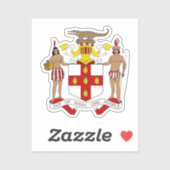 Jamaika-Wappen Aufkleber (Blatt)