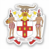 Jamaika-Wappen Aufkleber (Vorderseite)