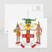 Jamaika-Wappen Postkarte (Vorne/Hinten)