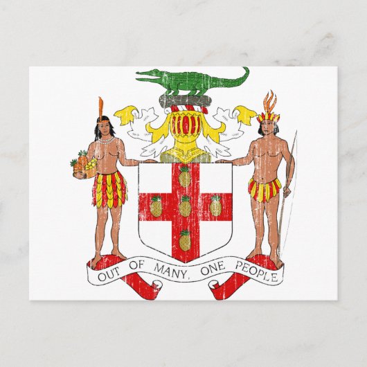 Jamaika-Wappen Postkarte (Vorderseite)
