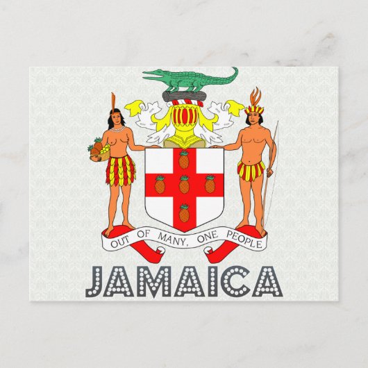 Jamaika-Wappen Postkarte (Vorderseite)