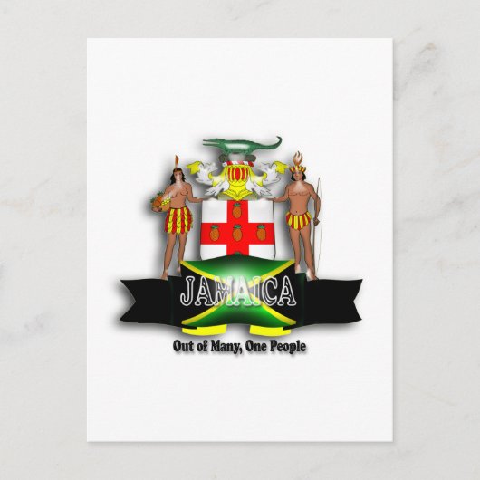 Jamaika-Wappen Postkarte (Vorderseite)