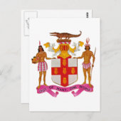 Jamaika-Wappen Postkarte (Vorne/Hinten)