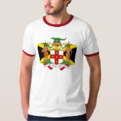 Jamaika-Wappen-Ringer-Flagge T-Shirt (Vorderseite)