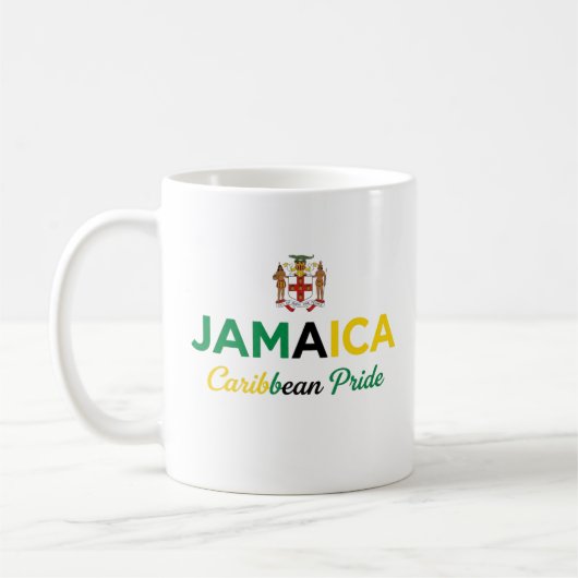 Jamaika-Wappen | Täglicher Stolz Kaffeetasse (Links)