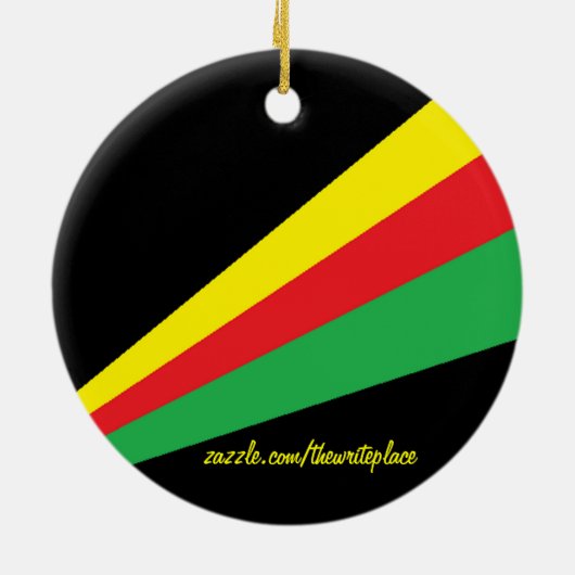 Jamaika-Zierde Keramikornament (Hinten)