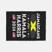 Jamaikaner für Kamala Harris 2024 Jamaika Flaggenp Fleecedecke (Vorderseite (Horizontal))