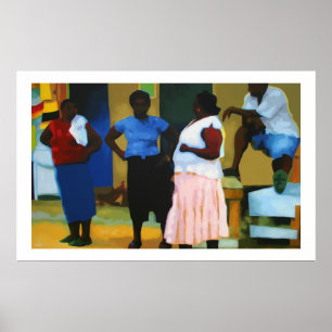 Jamaikaner in Negril Poster