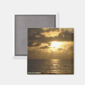 Jamaikaner Sunset Magnet (Vorderseite/Rückseite)