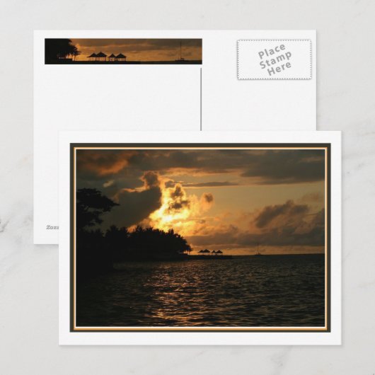 Jamaikaner Sunset Postkarte (Vorne/Hinten)