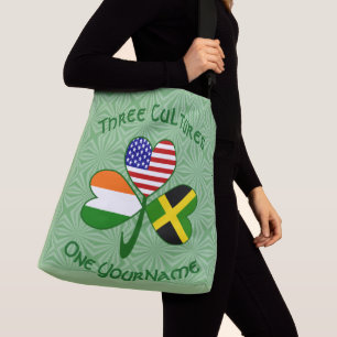 Jamaikanisch Irisch Amerikanische Kleeblattflagge Tragetaschen Mit Langen Trägern