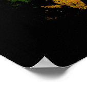 Jamaikanische amerikanische Flagge Jamaika USA Poster (Ecke)