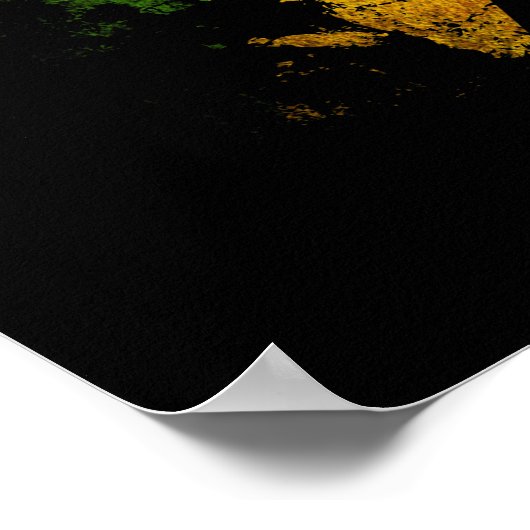 Jamaikanische amerikanische Flagge Jamaika USA Poster (Ecke)