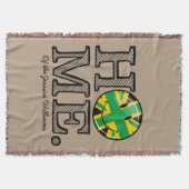 Jamaikanische Art-Gewerkschafts-Jack-Flagge Decke (Vorderseite)