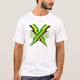 Jamaikanische Beleuchtungs-Bolzenflagge von T-Shirt