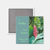 Jamaikanische Blume Magnet für Mama (Vorderseite/Rückseite)