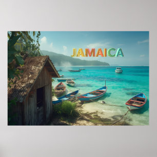 jamaikanische Fischerhütte Poster