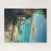 jamaikanische Fischerhütte und Boote Puzzle (Horizontal)