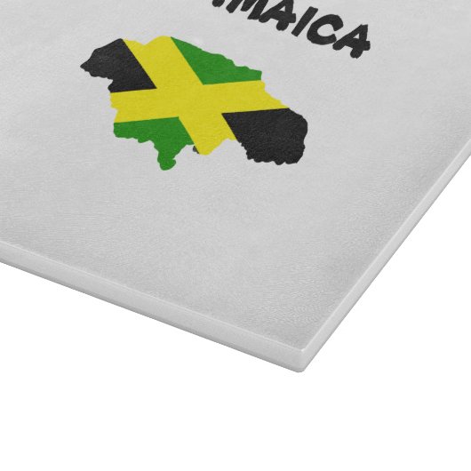 jamaikanische Flag-Karte mit gestempeltem Schneidb Schneidebrett (Ecke)