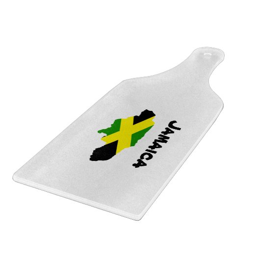 jamaikanische Flag-Karte mit gestempeltem Schneidb Schneidebrett (Ecke)