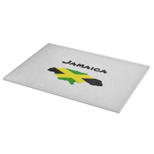 jamaikanische Flag-Karte mit gestempeltem Schneidb Schneidebrett (Ecke)