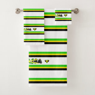 jamaikanische Flagge Badhandtuch Set