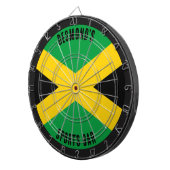 Jamaikanische Flagge Dartscheibe (Vorderseite rechts)