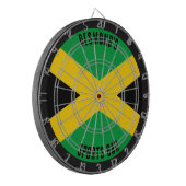 Jamaikanische Flagge Dartscheibe (Vorderseite Links)