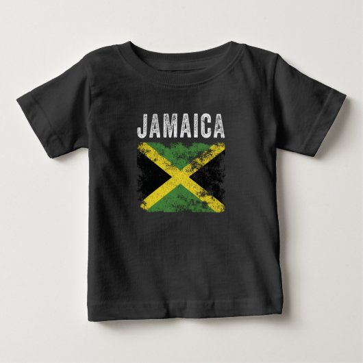 Jamaikanische Flagge erschüttert - jamaikanische F Baby T-shirt (Vorderseite)