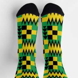 jamaikanische Flagge farbig geometrisch Gemustert Socken