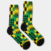 jamaikanische Flagge farbig geometrisch Gemustert Socken (Rechts)