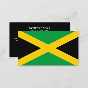 jamaikanische Flagge, Flagge Jamaikas Visitenkarte