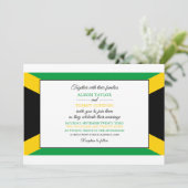 jamaikanische Flagge, Flagge von Jamaika Hochzeit Einladung (Stehend Vorderseite)