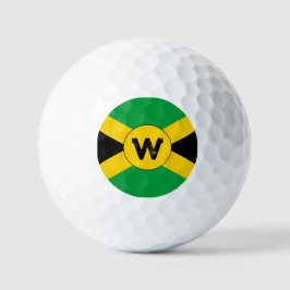 Jamaikanische Flagge Fügen Sie Ihr Initialmonogram Golfball