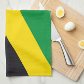 Jamaikanische Flagge Geschirrtuch (Viertel Falte)