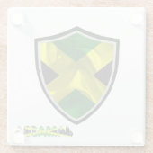 jamaikanische Flagge Glasuntersetzer (Rückseite)