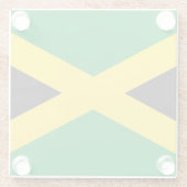 Jamaikanische Flagge Glasuntersetzer (Rückseite)