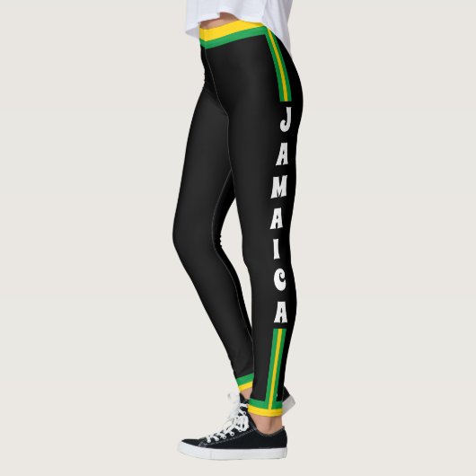 Jamaikanische Flagge Green Gold & Black Jamaica Sp Leggings (Links)