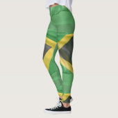Jamaikanische Flagge Grüne Yoga Pants Leggings (Links)