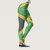 Jamaikanische Flagge Grüne Yoga Pants Leggings (Rechts)
