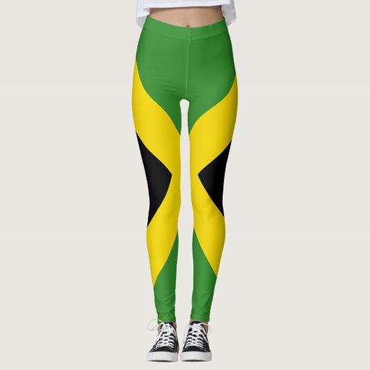 jamaikanische Flagge hinkt dem Design hinterher Leggings (Vorderseite)